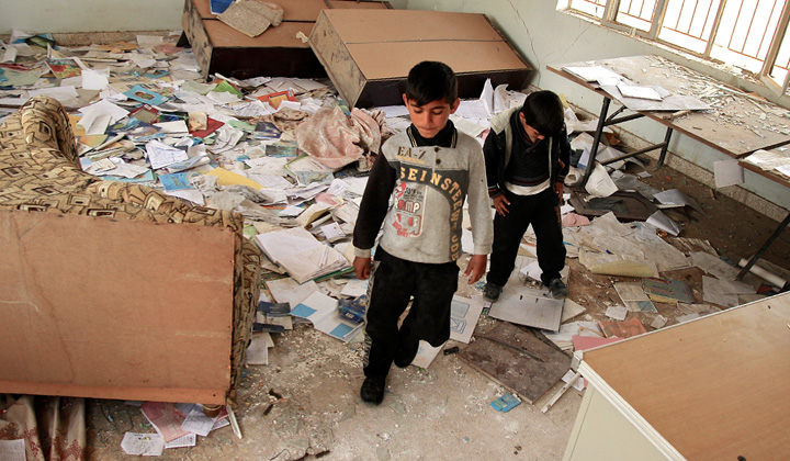 Oppimisen into ei ole sammunut, vaikka Mosulin kouluja on tuhottu.