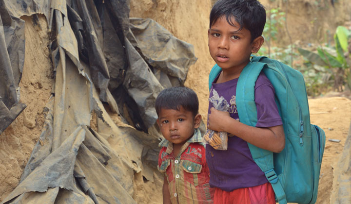 Arvioiden mukaan jopa 60 prosenttia rohingya-pakolaisista on lapsia.